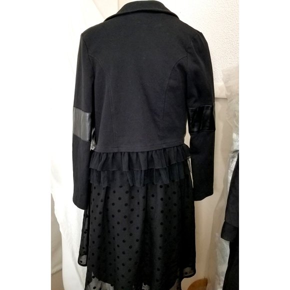 D-Signed Descendants Moto Jacket Black Dress Sleeveless Junior L 14/16 2-Pc Set - Picture 6 of 10